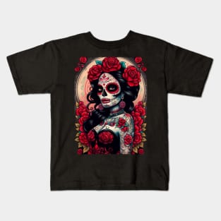 Catrina de Rosas Kids T-Shirt